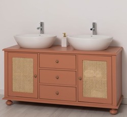 Casa Padrino Mueble de lavabo estilo rústico, 150 x 51 x 75 cm Casa Padrino Mueble de lavabo estilo rústico, 150 x 51 x 75 cm