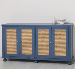 Casa Padrino Armario estilo rústico con 4 puertas, 168 x 47 x 90 cm Casa Padrino Armario estilo rústico con 4 puertas, 168 x 47 x 90 cm