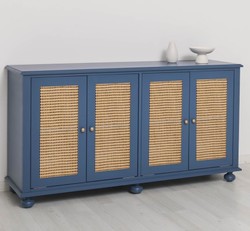 Casa Padrino Armario estilo rústico con 4 puertas, 168 x 47 x 90 cm Casa Padrino Armario estilo rústico con 4 puertas, 168 x 47 x 90 cm