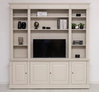 Casa Padrino Mobile TV stile country crema Waterloo, 223 x 51 x 228 cm Casa Padrino Mobile TV stile country crema Waterloo, 223 x 51 x 228 cm