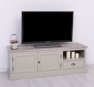 Casa Padrino TV Schrank im Landhausstil mit 2 Türen und 1 Schublade, 160 x 46 x 56 cm