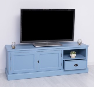 Casa Padrino TV Schrank im Landhausstil mit 2 Türen und 1 Schublade, 160 x 46 x 56 cm