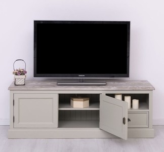 Casa Padrino TV Schrank im Landhausstil mit 2 Türen und 1 Schublade, 160 x 46 x 56 cm