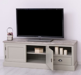 Casa Padrino TV Schrank im Landhausstil mit 2 Türen und 1 Schublade, 160 x 46 x 56 cm