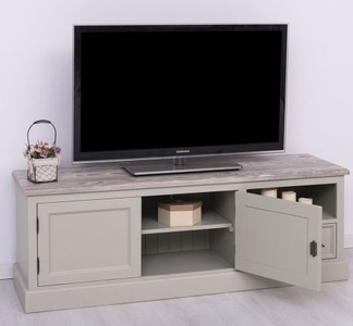 Casa Padrino TV Schrank im Landhausstil mit 2 Türen und 1 Schublade, 160 x 46 x 56 cm