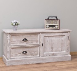 Casa Padrino Mueble de TV estilo rústico con 1 puerta y 2 cajones, 120 x 40 x 57 cm Casa Padrino Mueble de TV estilo rústico con 1 puerta y 2 cajones, 120 x 40 x 57 cm