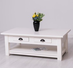 Casa Padrino Mesa de centro estilo rústico con 2 cajones, 120 x 65 x 45 cm Casa Padrino Mesa de centro estilo rústico con 2 cajones, 120 x 65 x 45 cm