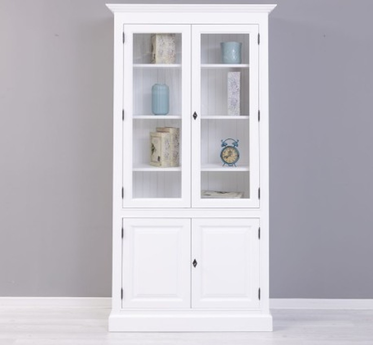 Casa Padrino Vitrina estilo rústico con 2 puertas de cristal, 110 x 39 x 210 cm Casa Padrino Vitrina estilo rústico con 2 puertas de cristal, 110 x 39 x 210 cm