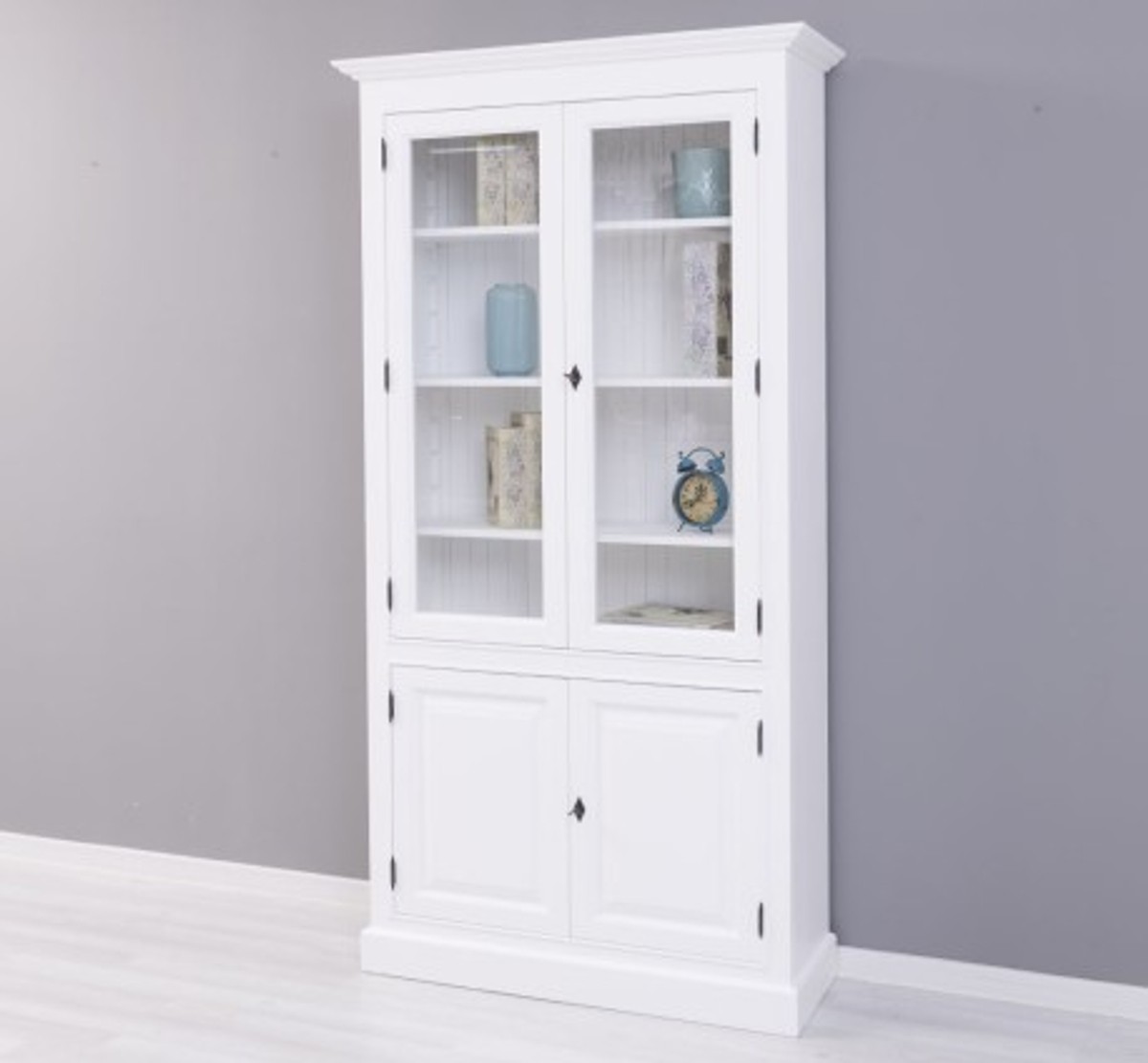 Casa Padrino Vitrina estilo rústico con 2 puertas de cristal, 110 x 39 x 210 cm Casa Padrino Vitrina estilo rústico con 2 puertas de cristal, 110 x 39 x 210 cm