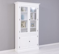 Casa Padrino Vitrina estilo rústico con 2 puertas de cristal, 110 x 39 x 210 cm Casa Padrino Vitrina estilo rústico con 2 puertas de cristal, 110 x 39 x 210 cm