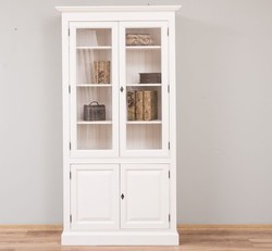 Casa Padrino Vitrina estilo rústico con 2 puertas de cristal, 110 x 39 x 210 cm Casa Padrino Vitrina estilo rústico con 2 puertas de cristal, 110 x 39 x 210 cm