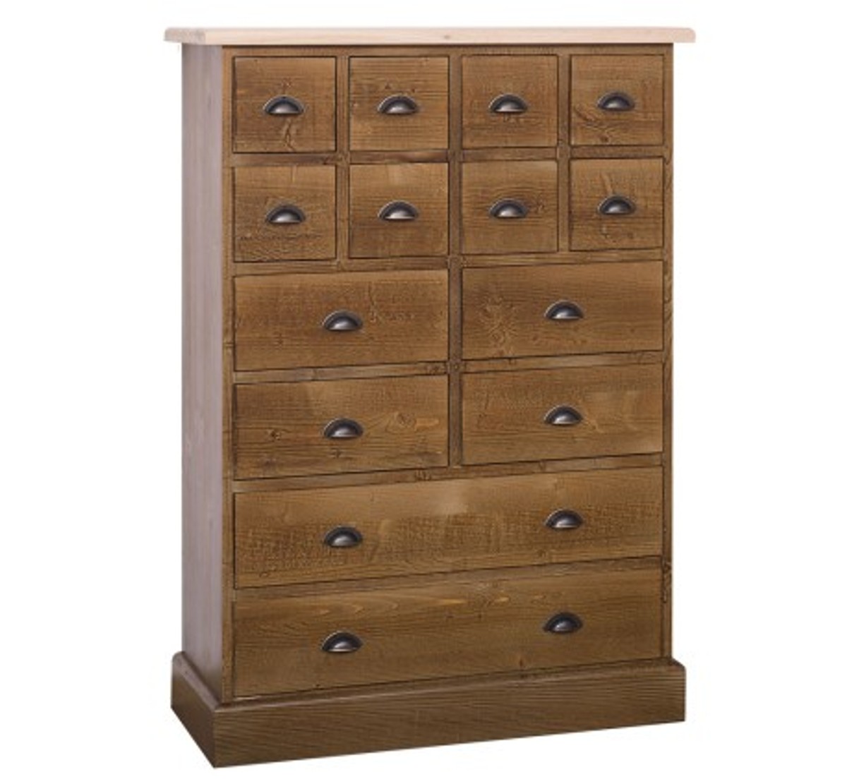 Casa Padrino Chest of Drawers Country Style with 14 drawers and oak top, 87 x 36 x 122 cm Casa Padrino Chest of Drawers Country Style with 14 drawers and oak top, 87 x 36 x 122 cm