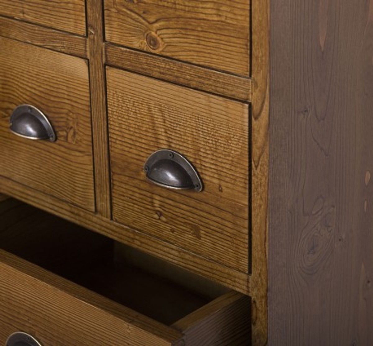 Casa Padrino Chest of Drawers Country Style with 14 drawers and oak top, 87 x 36 x 122 cm Casa Padrino Chest of Drawers Country Style with 14 drawers and oak top, 87 x 36 x 122 cm