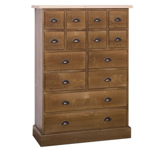 Casa Padrino Cassettiera stile country con 14 cassetti e piano in rovere, 87 x 36 x 122 cm Casa Padrino Cassettiera stile country con 14 cassetti e piano in rovere, 87 x 36 x 122 cm