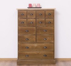 Casa Padrino Chest of Drawers Country Style with 14 drawers and oak top, 87 x 36 x 122 cm Casa Padrino Chest of Drawers Country Style with 14 drawers and oak top, 87 x 36 x 122 cm