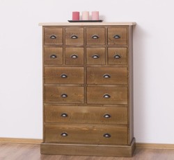 Casa Padrino Chest of Drawers Country Style with 14 drawers and oak top, 87 x 36 x 122 cm Casa Padrino Chest of Drawers Country Style with 14 drawers and oak top, 87 x 36 x 122 cm