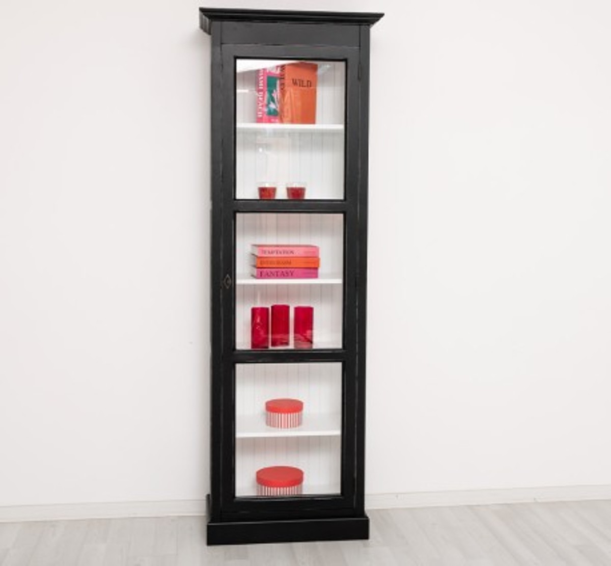 Casa Padrino Display Cabinet Country Style with 1 glass door, 75 x 40 x 220 cm Casa Padrino Display Cabinet Country Style with 1 glass door, 75 x 40 x 220 cm