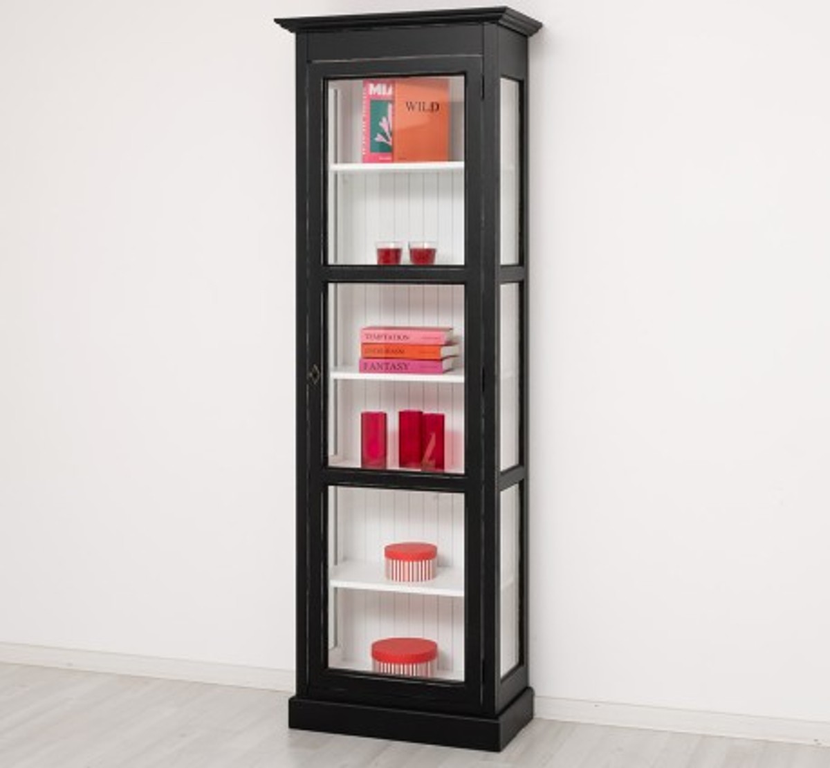 Casa Padrino Display Cabinet Country Style with 1 glass door, 75 x 40 x 220 cm Casa Padrino Display Cabinet Country Style with 1 glass door, 75 x 40 x 220 cm