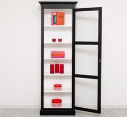 Casa Padrino Display Cabinet Country Style with 1 glass door, 75 x 40 x 220 cm Casa Padrino Display Cabinet Country Style with 1 glass door, 75 x 40 x 220 cm
