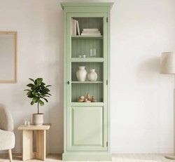 Casa Padrino Vitrina estilo rústico con 1 puerta, 75 x 40 x 220 cm Casa Padrino Vitrina estilo rústico con 1 puerta, 75 x 40 x 220 cm