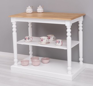 Casa Padrino Esstisch im Landhausstil mit Eichenholzplatte, 110 x 60 x 89 cm