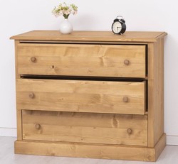 Casa Padrino Kommode im Landhausstil mit 3 Schubladen, 110 x 50 x 90 cm