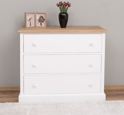 Casa Padrino Commode style campagne avec 3 tiroirs et plateau en chêne, 110 x 50 x 90 cm Casa Padrino Commode style campagne avec 3 tiroirs et plateau en chêne, 110 x 50 x 90 cm