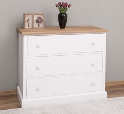Casa Padrino Commode style campagne avec 3 tiroirs et plateau en chêne, 110 x 50 x 90 cm Casa Padrino Commode style campagne avec 3 tiroirs et plateau en chêne, 110 x 50 x 90 cm
