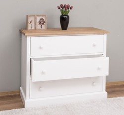 Casa Padrino Commode style campagne avec 3 tiroirs et plateau en chêne, 110 x 50 x 90 cm Casa Padrino Commode style campagne avec 3 tiroirs et plateau en chêne, 110 x 50 x 90 cm