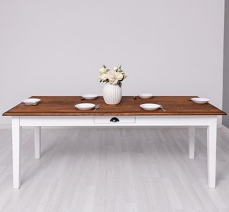 Casa Padrino Esstisch im Landhausstil mit Eichenholzplatte, 210 x 90 x 78 cm