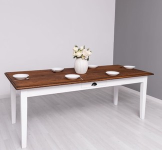 Casa Padrino Esstisch im Landhausstil mit Eichenholzplatte, 210 x 90 x 78 cm