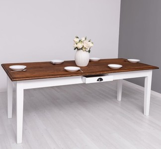 Casa Padrino Esstisch im Landhausstil mit Eichenholzplatte, 210 x 90 x 78 cm
