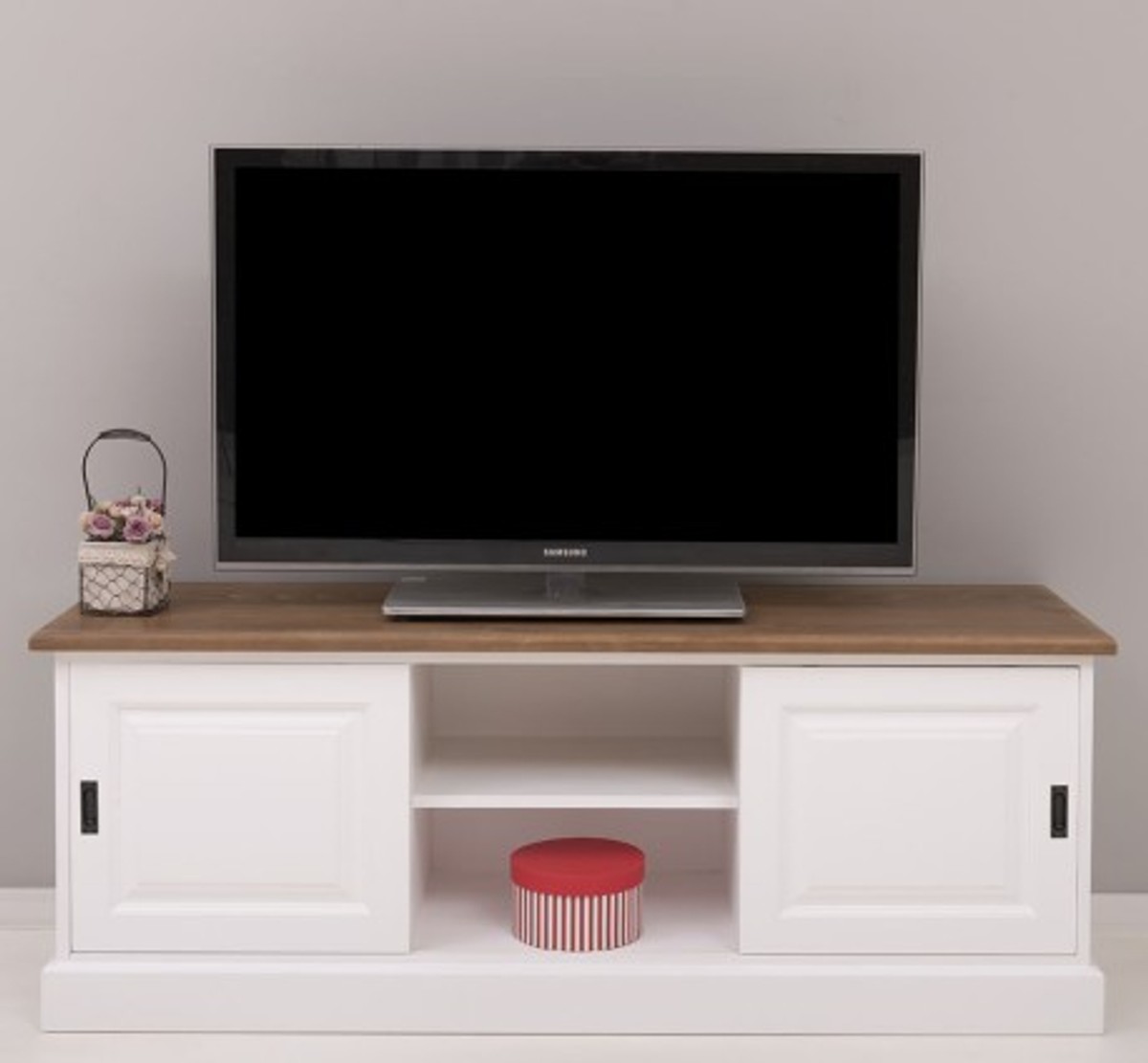 Casa Padrino Mueble de TV estilo rústico con 2 puertas correderas, 160 x 46 x 60 cm Casa Padrino Mueble de TV estilo rústico con 2 puertas correderas, 160 x 46 x 60 cm