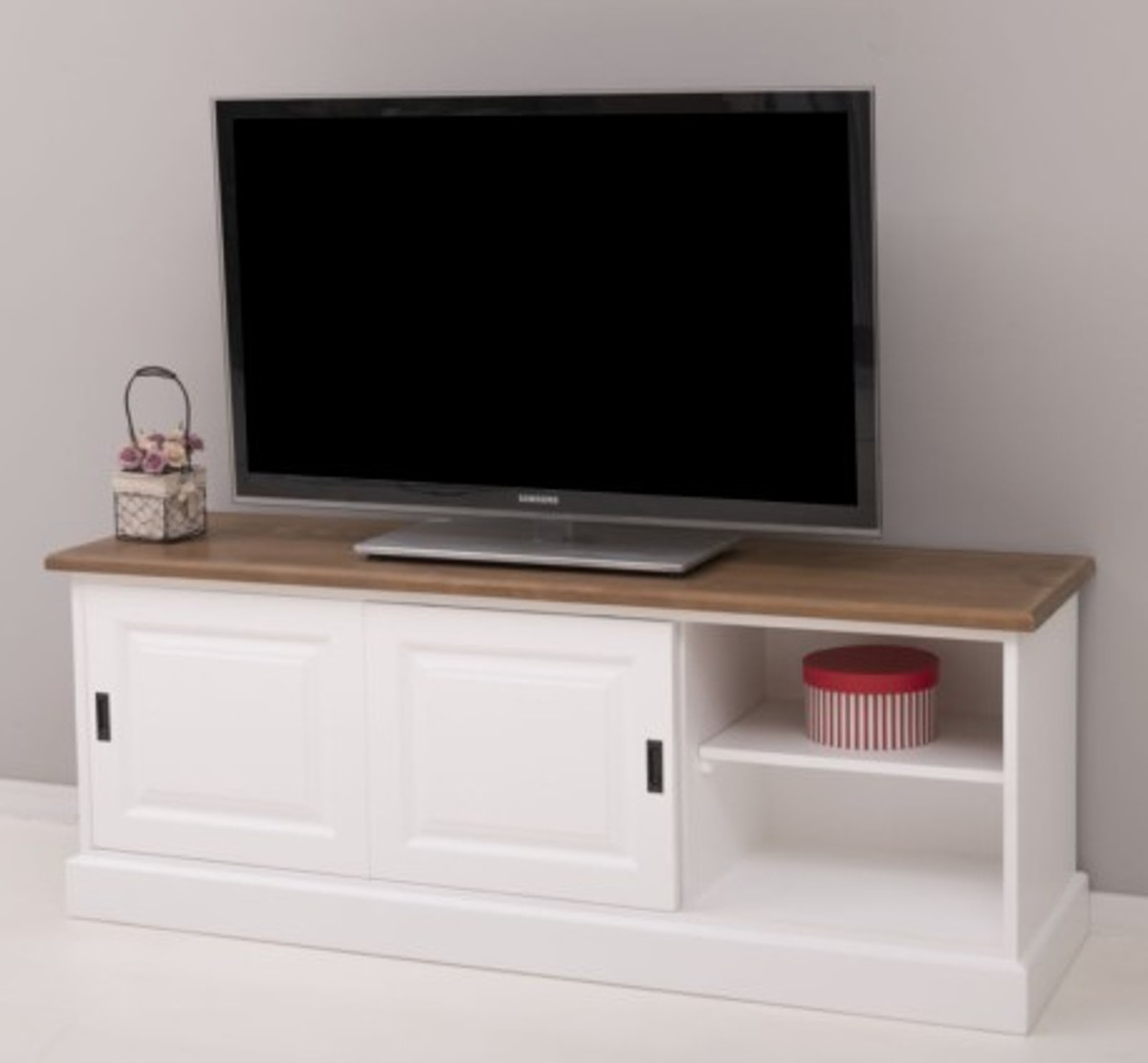 Casa Padrino Mueble de TV estilo rústico con 2 puertas correderas, 160 x 46 x 60 cm Casa Padrino Mueble de TV estilo rústico con 2 puertas correderas, 160 x 46 x 60 cm