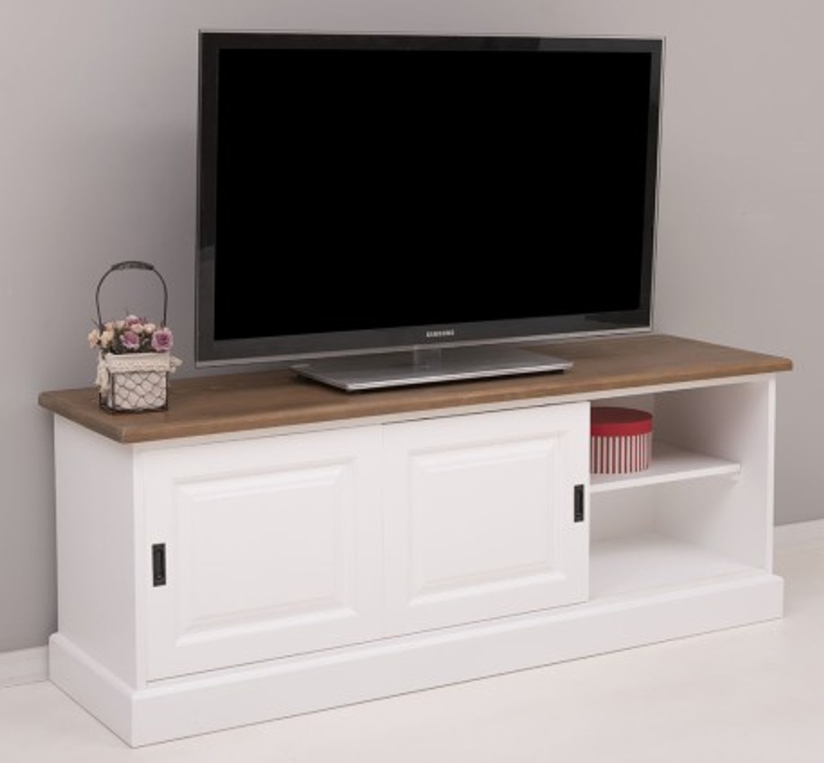 Casa Padrino Mueble de TV estilo rústico con 2 puertas correderas, 160 x 46 x 60 cm Casa Padrino Mueble de TV estilo rústico con 2 puertas correderas, 160 x 46 x 60 cm