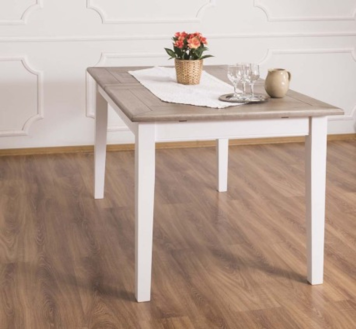 Casa Padrino Esstisch im Landhausstil mit Eichenholzplatte, 160 x 90 x 78 cm Casa Padrino Esstisch im Landhausstil mit Eichenholzplatte, 160 x 90 x 78 cm