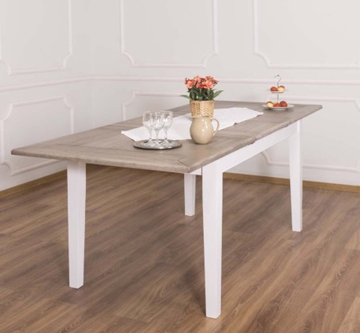 Casa Padrino Esstisch im Landhausstil mit Eichenholzplatte, 160 x 90 x 78 cm Casa Padrino Esstisch im Landhausstil mit Eichenholzplatte, 160 x 90 x 78 cm