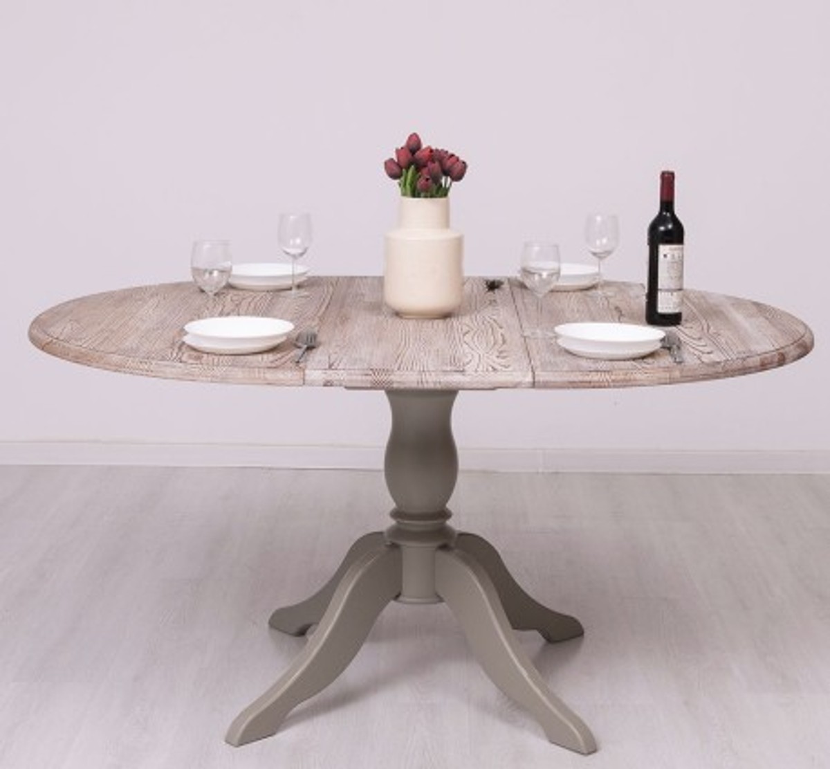 Casa Padrino Mesa de comedor estilo rústico, 120 x 120 x 78 cm Casa Padrino Mesa de comedor estilo rústico, 120 x 120 x 78 cm