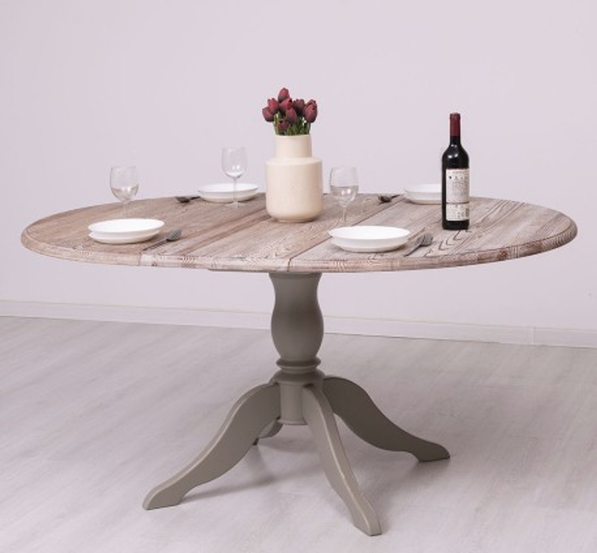 Casa Padrino Mesa de comedor estilo rústico, 120 x 120 x 78 cm Casa Padrino Mesa de comedor estilo rústico, 120 x 120 x 78 cm