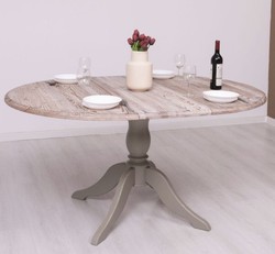 Casa Padrino Mesa de comedor estilo rústico, 120 x 120 x 78 cm Casa Padrino Mesa de comedor estilo rústico, 120 x 120 x 78 cm