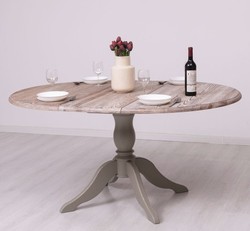 Casa Padrino Mesa de comedor estilo rústico, 120 x 120 x 78 cm Casa Padrino Mesa de comedor estilo rústico, 120 x 120 x 78 cm