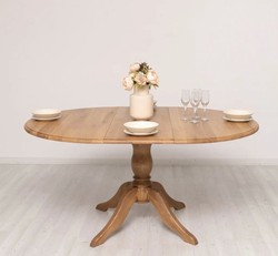 Casa Padrino Tavolo da pranzo stile country con piano in rovere, 120 x 120 x 78 cm Casa Padrino Tavolo da pranzo stile country con piano in rovere, 120 x 120 x 78 cm