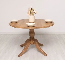 Casa Padrino Tavolo da pranzo stile country con piano in rovere, 120 x 120 x 78 cm Casa Padrino Tavolo da pranzo stile country con piano in rovere, 120 x 120 x 78 cm
