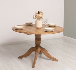 Casa Padrino Tavolo da pranzo stile country con piano in rovere, 120 x 120 x 78 cm Casa Padrino Tavolo da pranzo stile country con piano in rovere, 120 x 120 x 78 cm
