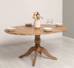 Casa Padrino Tavolo da pranzo stile country con piano in rovere, 120 x 120 x 78 cm Casa Padrino Tavolo da pranzo stile country con piano in rovere, 120 x 120 x 78 cm