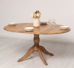 Casa Padrino Tavolo da pranzo stile country con piano in rovere, 120 x 120 x 78 cm Casa Padrino Tavolo da pranzo stile country con piano in rovere, 120 x 120 x 78 cm