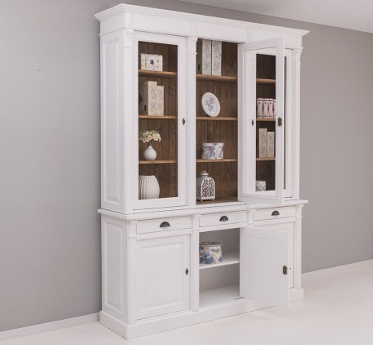 Casa Padrino Sideboard im Landhausstil mit 3 Türen, 183 x 51 x 240 cm