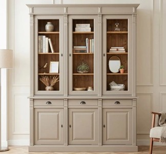 Casa Padrino Sideboard im Landhausstil mit 3 Türen, 183 x 51 x 240 cm Casa Padrino Sideboard im Landhausstil mit 3 Türen, 183 x 51 x 240 cm
