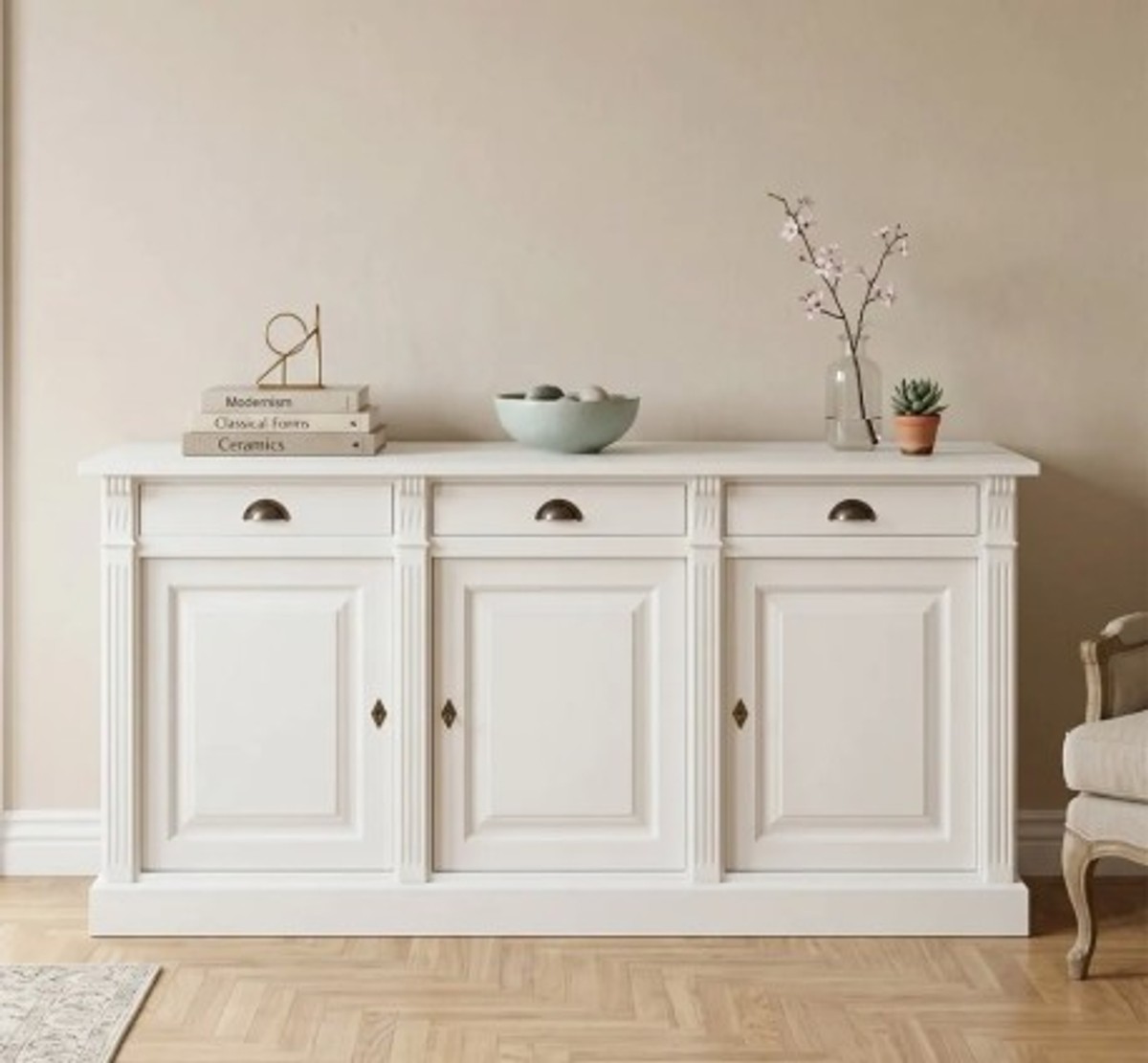 Casa Padrino Credenza stile country con 3 ante e 3 cassetti, 179 x 51 x 90 cm Casa Padrino Credenza stile country con 3 ante e 3 cassetti, 179 x 51 x 90 cm