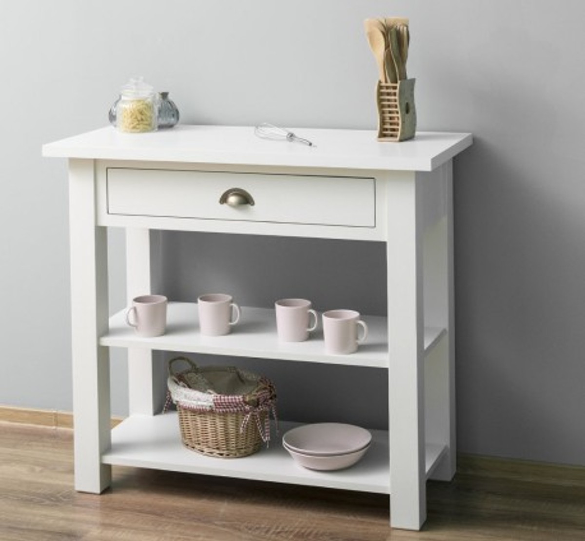 Casa Padrino Konsole im Landhausstil mit 1 Schublade, 100 x 45 x 89 cm
